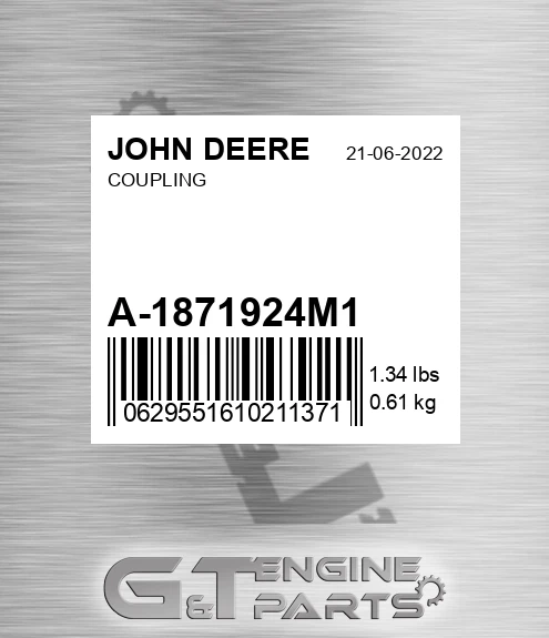 A-1871924M1 Coupling for JOHN DEERE