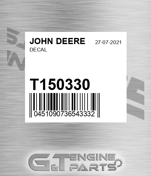 T150330 JOHN DEERE Decal