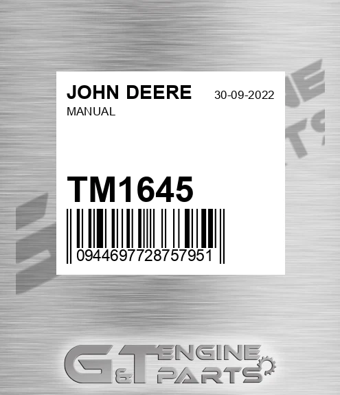 TM1645 Manual for JOHN DEERE