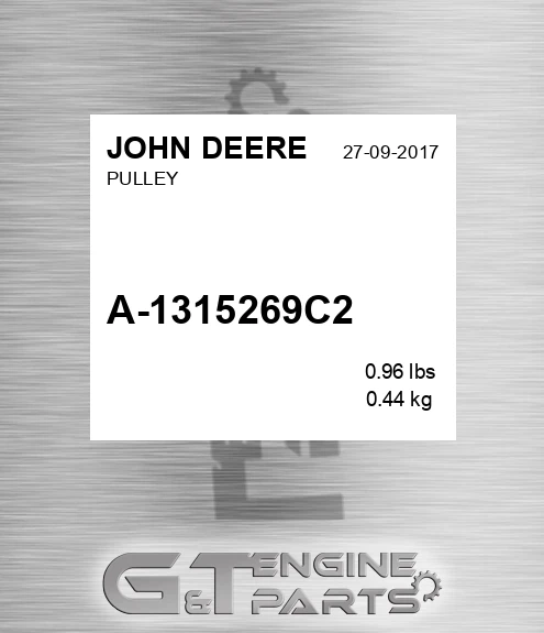 A-1315269C2 Pulley for JOHN DEERE