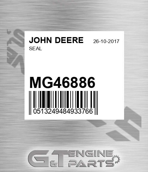 MG46886 Seal for JOHN DEERE