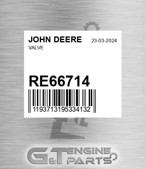 RE66714 Valve for JOHN DEERE