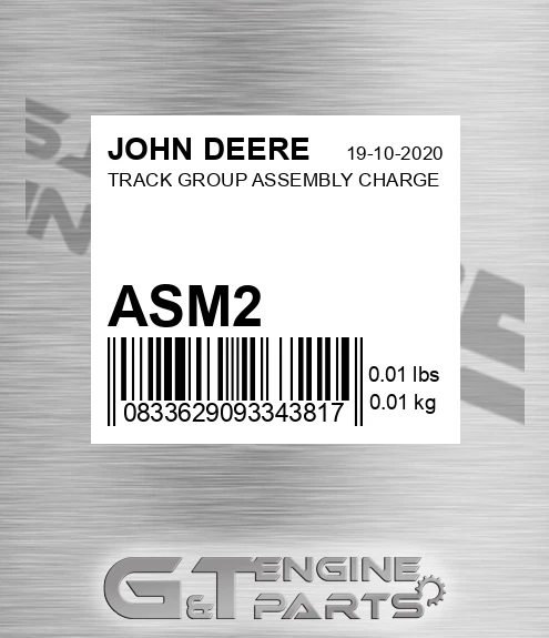 ASM2 JOHN DEERE Track Group Assembly Charge