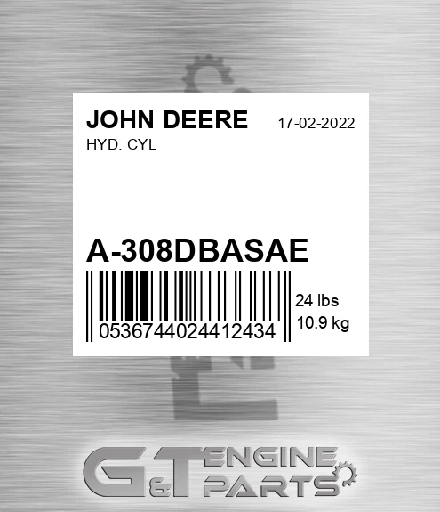 A-308DBASAE Hyd. Cyl for JOHN DEERE