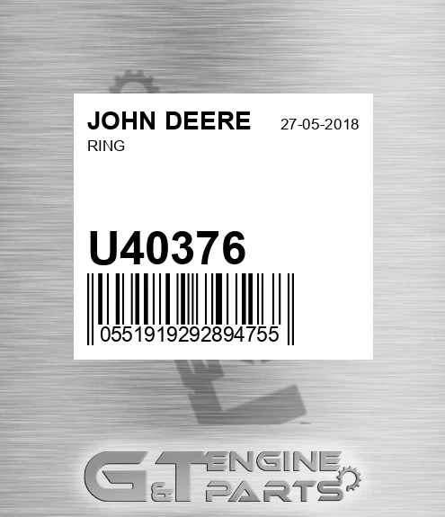 U40376 Ring for JOHN DEERE