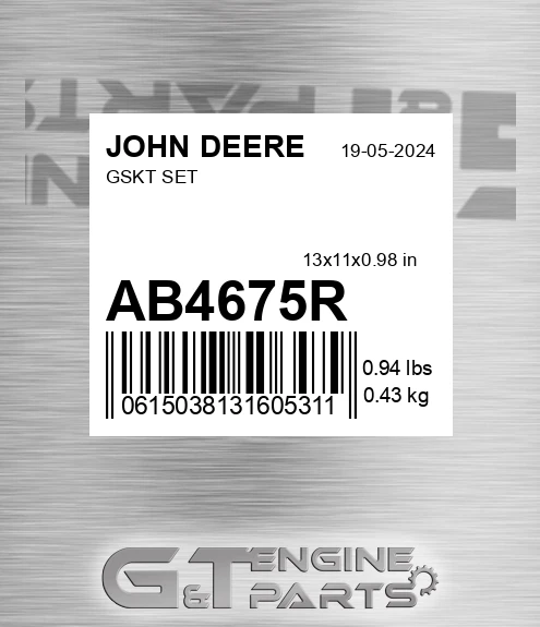AB4675R Gskt Set for JOHN DEERE