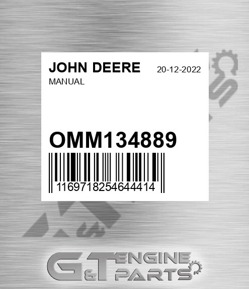 OMM134889 Manual for JOHN DEERE