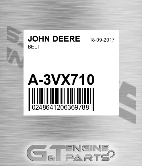 A-3VX710 Belt for JOHN DEERE