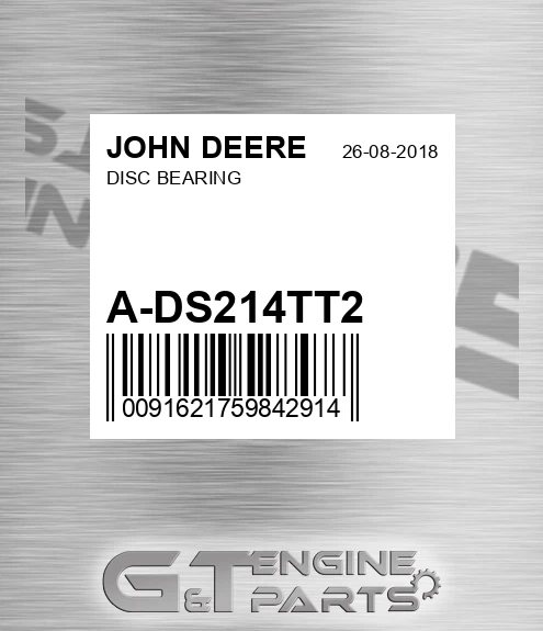 A-DS214TT2 Disc Bearing for JOHN DEERE
