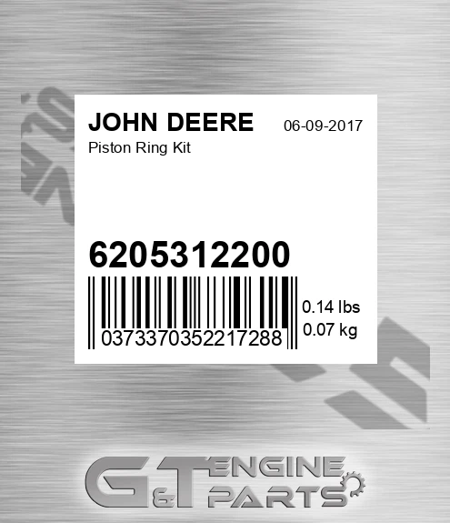 6205312200 Piston Ring Kit for JOHN DEERE