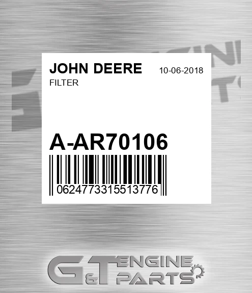 A-AR70106 Filter for JOHN DEERE