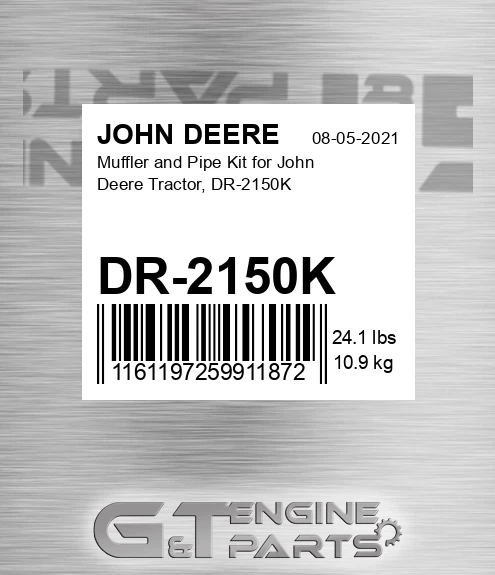 DR-2150K Muffler And Pipe Kit For Tractor, for JOHN DEERE