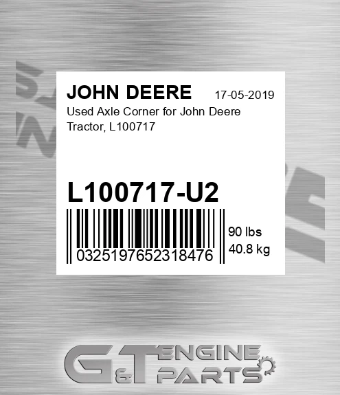 L100717-U2 Used Axle Corner For Tractor, L100717 for JOHN DEERE