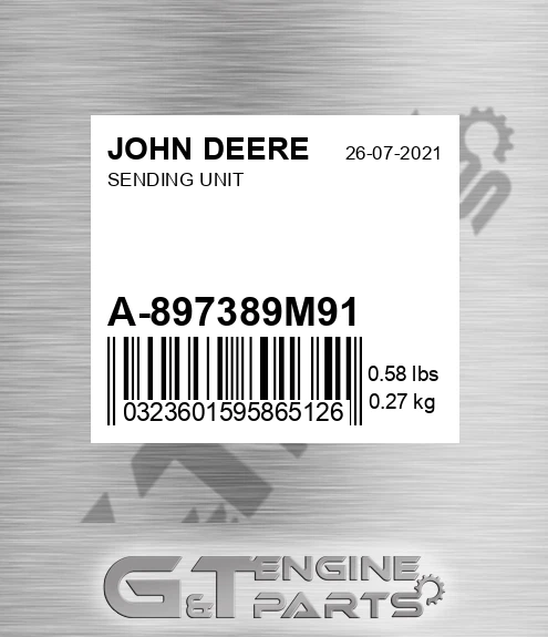 A-897389M91 Sending Unit for JOHN DEERE