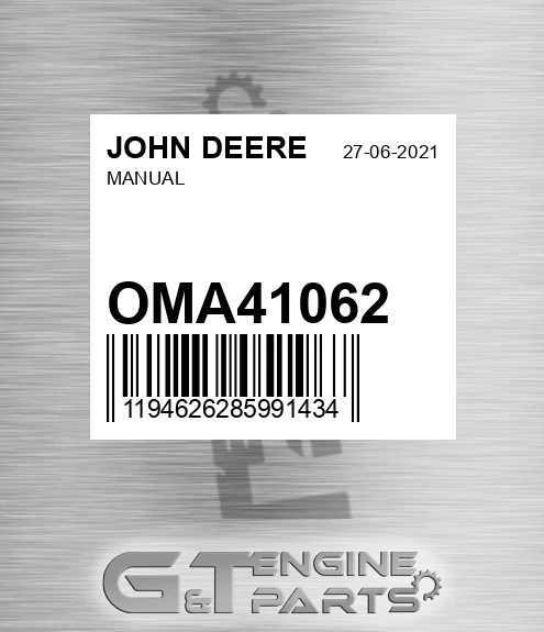 OMA41062 Manual for JOHN DEERE