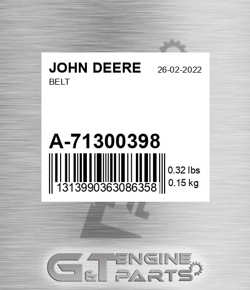 A-71300398 Belt for JOHN DEERE