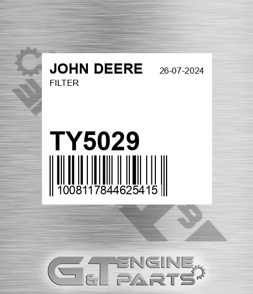 TY5029 Filter for JOHN DEERE