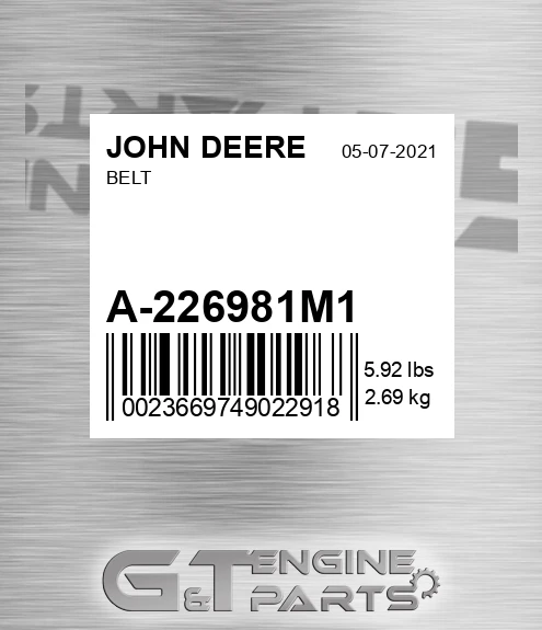 A-226981M1 Belt for JOHN DEERE