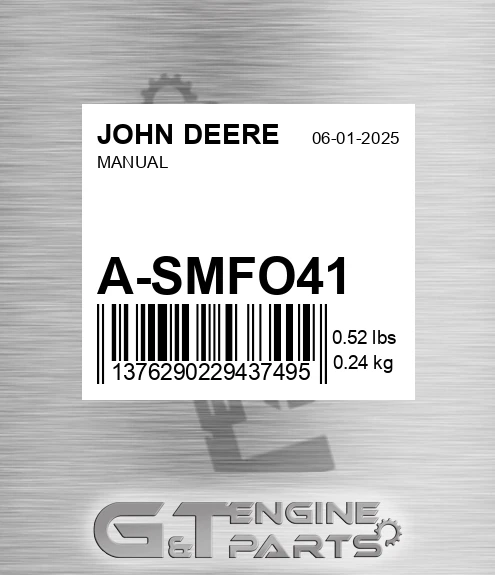 A-SMFO41 Manual for JOHN DEERE