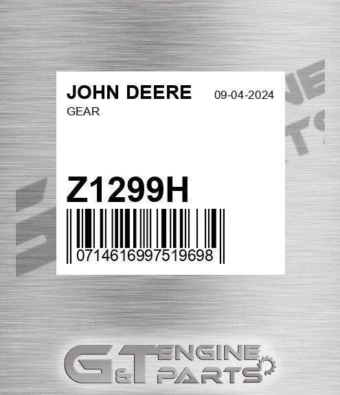Z1299H Gear for JOHN DEERE