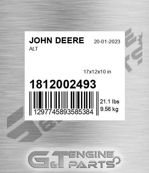 1812002493 Alt for JOHN DEERE