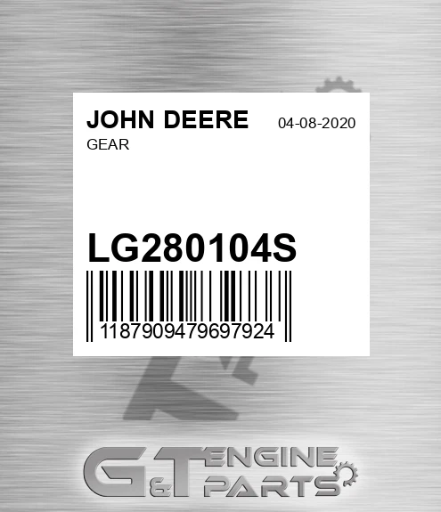 LG280104S Gear for JOHN DEERE