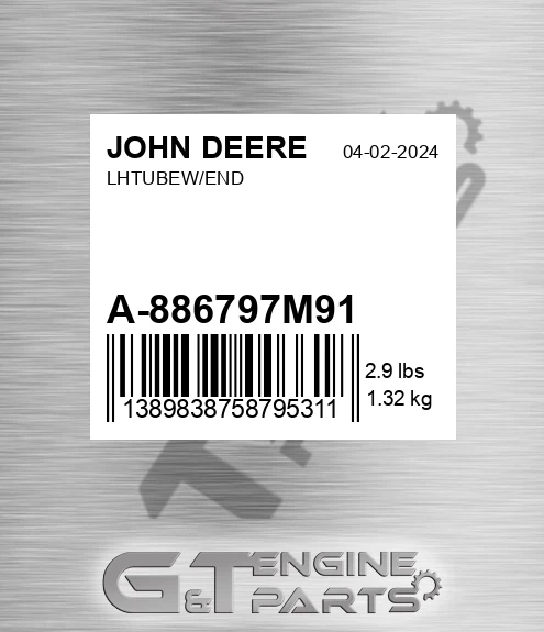 A-886797M91 Lhtubew/end for JOHN DEERE