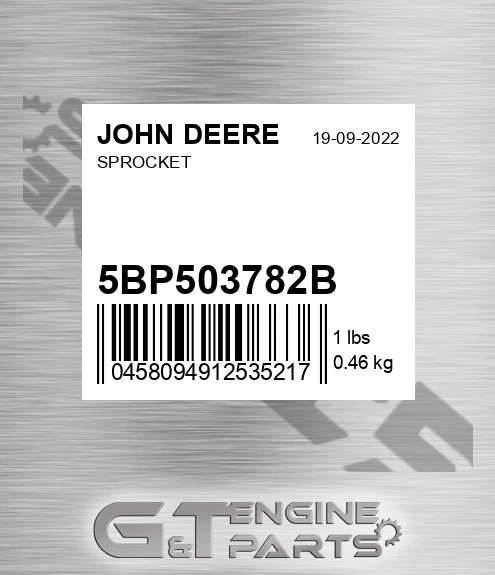 5BP503782B Sprocket for JOHN DEERE