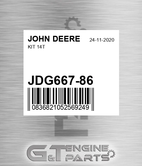 JDG667-86 Kit 14t for JOHN DEERE