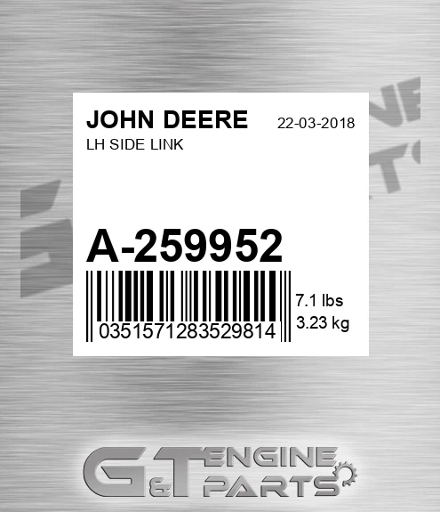 A-259952 Lh Side Link for JOHN DEERE