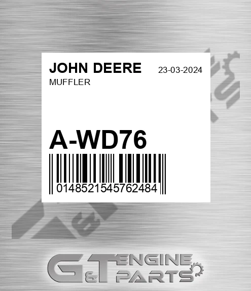 A-WD76 Muffler for JOHN DEERE