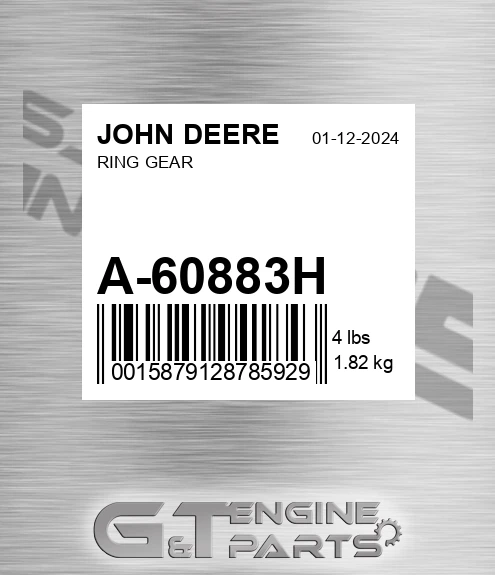 A-60883H Ring Gear for JOHN DEERE
