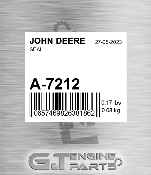 A-7212 Seal for JOHN DEERE