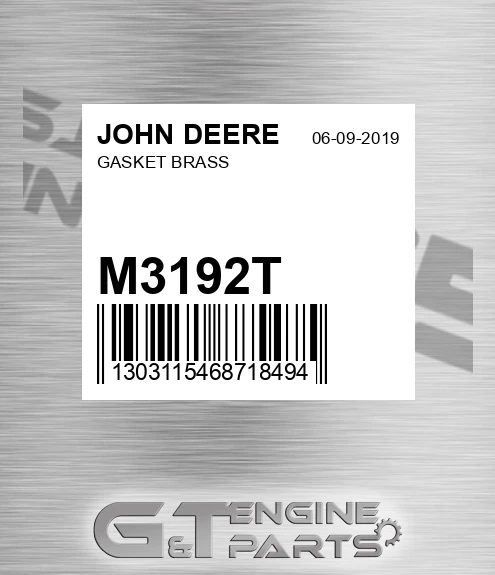 M3192T Gasket Brass for JOHN DEERE