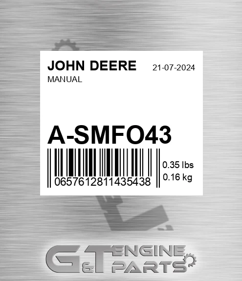 A-SMFO43 Manual for JOHN DEERE