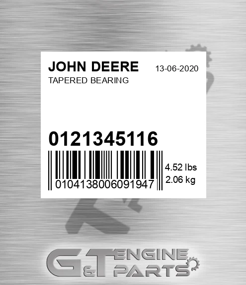 0121345116 Tapered Bearing for JOHN DEERE