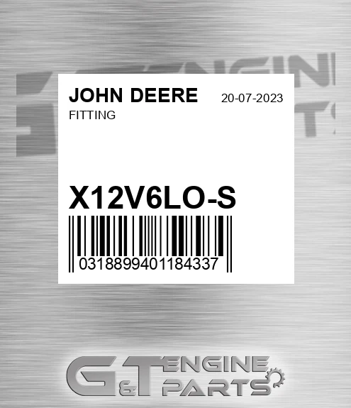 X12V6LO-S Fitting for JOHN DEERE