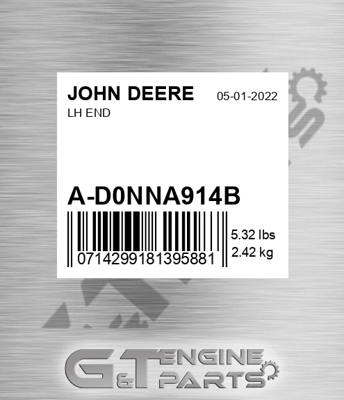 A-D0NNA914B Lh End for JOHN DEERE