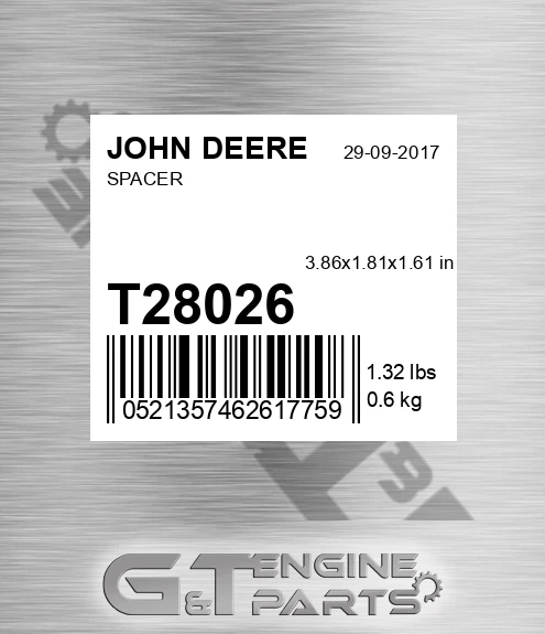 T28026 JOHN DEERE Spacer