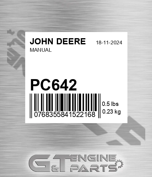 PC642 JOHN DEERE Manual