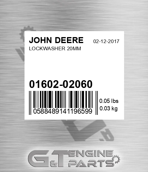01602-02060 Lockwasher 20mm