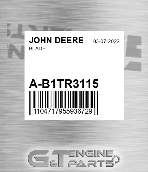 A-B1TR3115 Blade for JOHN DEERE