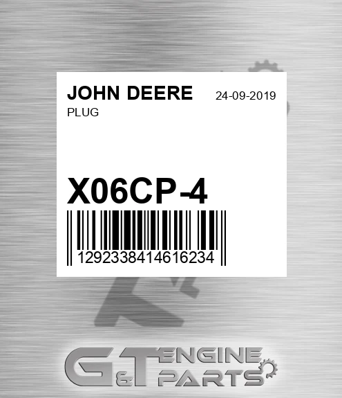 X06CP-4 Plug for JOHN DEERE