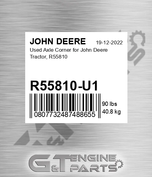 R55810-U1 Used Axle Corner For Tractor, R55810 for JOHN DEERE