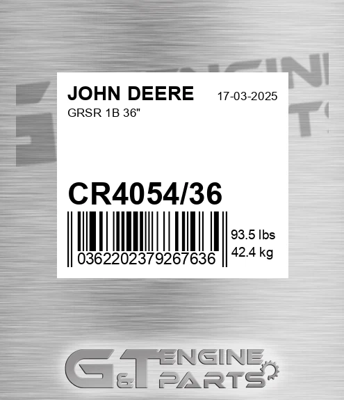 CR4054/36 Grsr 1b 36" for JOHN DEERE