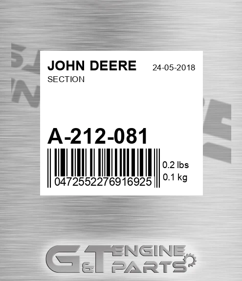 A-212-081 Section for JOHN DEERE