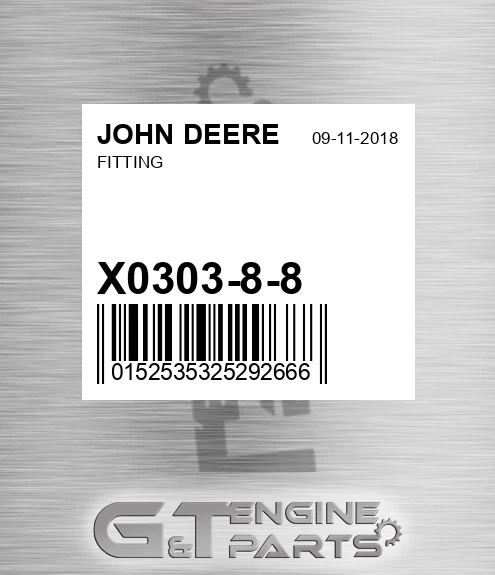X0303-8-8 Fitting for JOHN DEERE