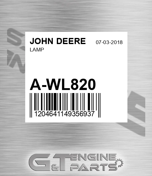 A-WL820 Lamp for JOHN DEERE