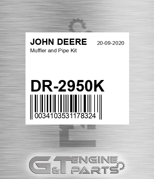 DR-2950K Muffler And Pipe Kit for JOHN DEERE