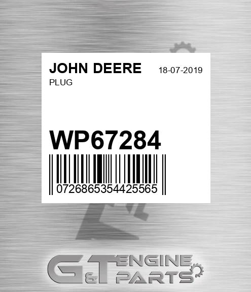 WP67284 Plug for JOHN DEERE